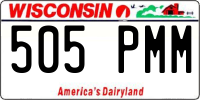 WI license plate 505PMM