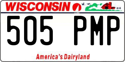 WI license plate 505PMP
