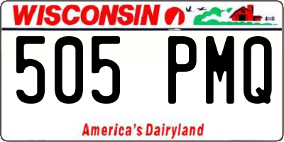 WI license plate 505PMQ