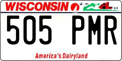 WI license plate 505PMR