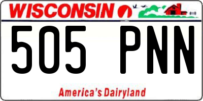 WI license plate 505PNN