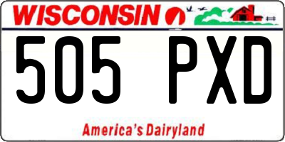 WI license plate 505PXD