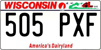 WI license plate 505PXF