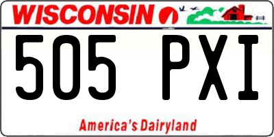 WI license plate 505PXI