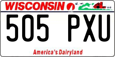 WI license plate 505PXU