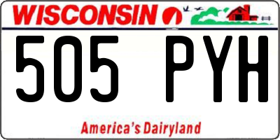 WI license plate 505PYH