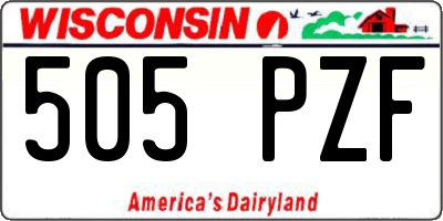 WI license plate 505PZF