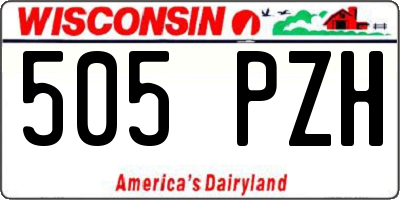 WI license plate 505PZH