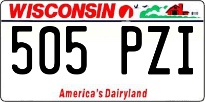 WI license plate 505PZI