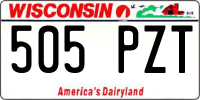 WI license plate 505PZT