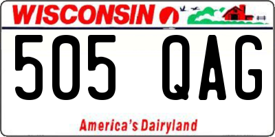 WI license plate 505QAG