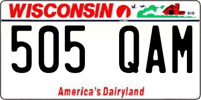 WI license plate 505QAM