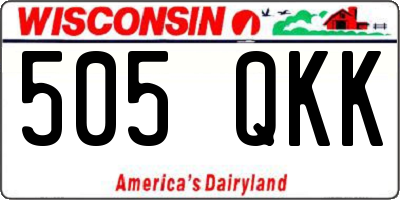 WI license plate 505QKK