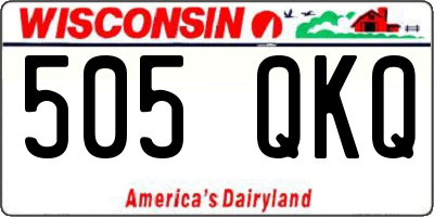 WI license plate 505QKQ