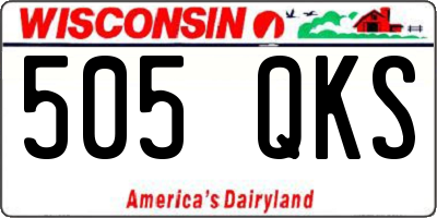 WI license plate 505QKS