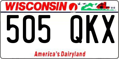 WI license plate 505QKX