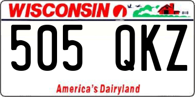 WI license plate 505QKZ