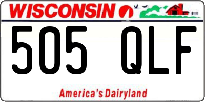 WI license plate 505QLF