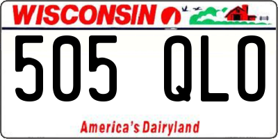WI license plate 505QLO