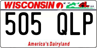 WI license plate 505QLP