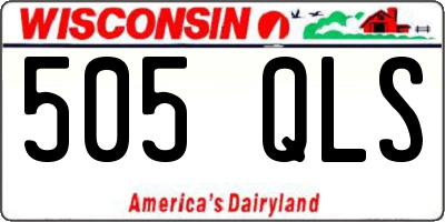WI license plate 505QLS
