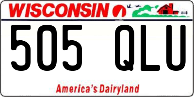 WI license plate 505QLU