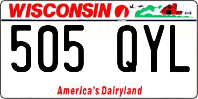 WI license plate 505QYL