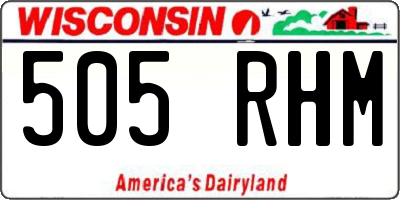 WI license plate 505RHM