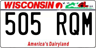 WI license plate 505RQM