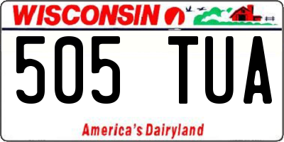 WI license plate 505TUA