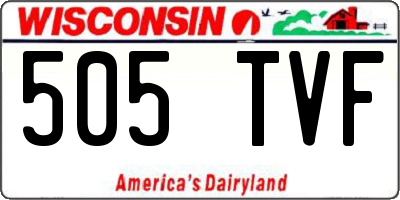 WI license plate 505TVF