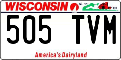 WI license plate 505TVM