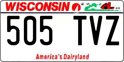 WI license plate 505TVZ