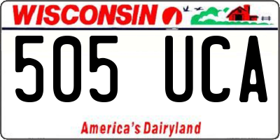 WI license plate 505UCA