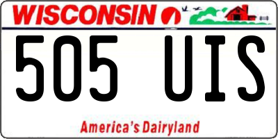 WI license plate 505UIS