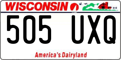 WI license plate 505UXQ