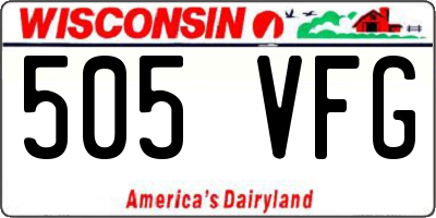 WI license plate 505VFG