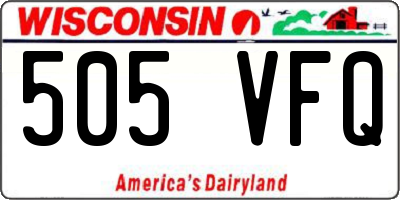 WI license plate 505VFQ