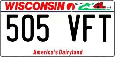WI license plate 505VFT