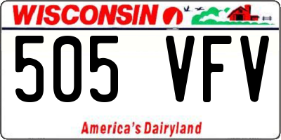 WI license plate 505VFV