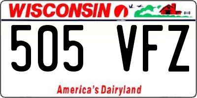 WI license plate 505VFZ