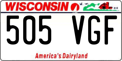 WI license plate 505VGF