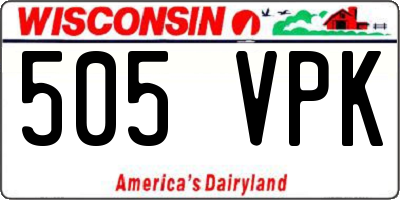 WI license plate 505VPK