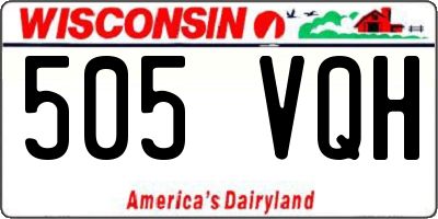 WI license plate 505VQH