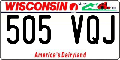 WI license plate 505VQJ