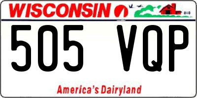 WI license plate 505VQP