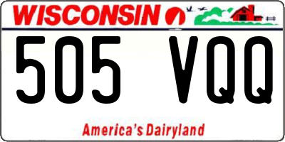 WI license plate 505VQQ