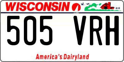 WI license plate 505VRH