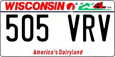 WI license plate 505VRV