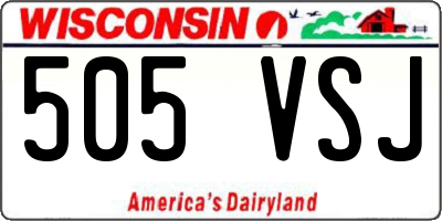 WI license plate 505VSJ
